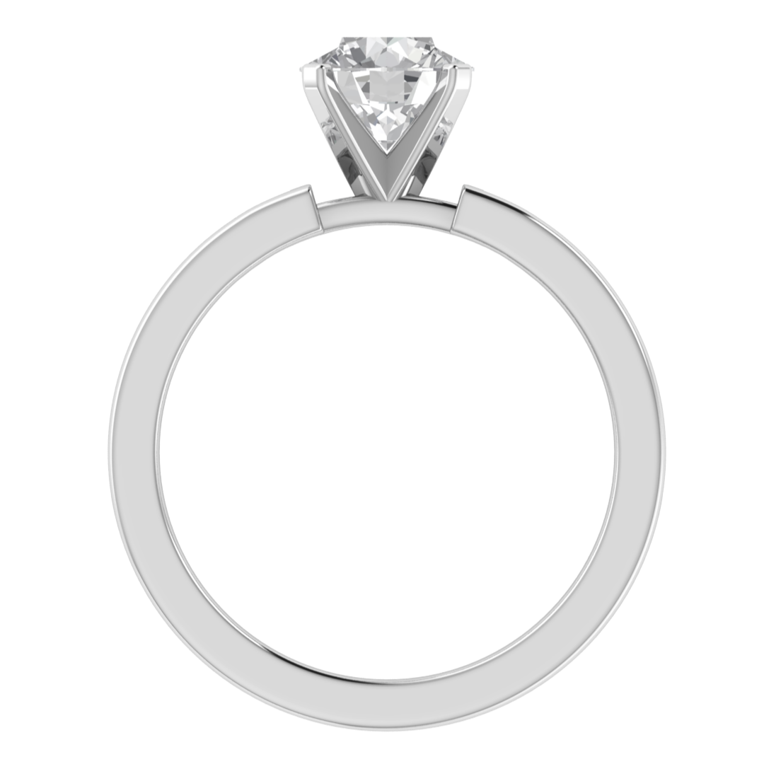 Round Cut Moissanite Diamond Channel Set Wedding Ring