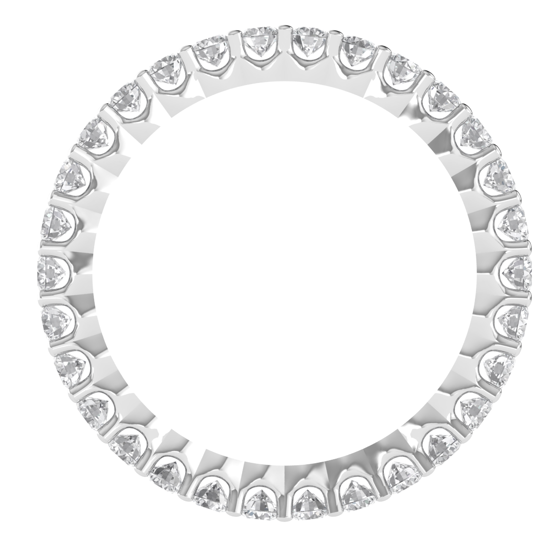 Lab Grown Diamond Full Eternity 14K White Gold Wedding Band