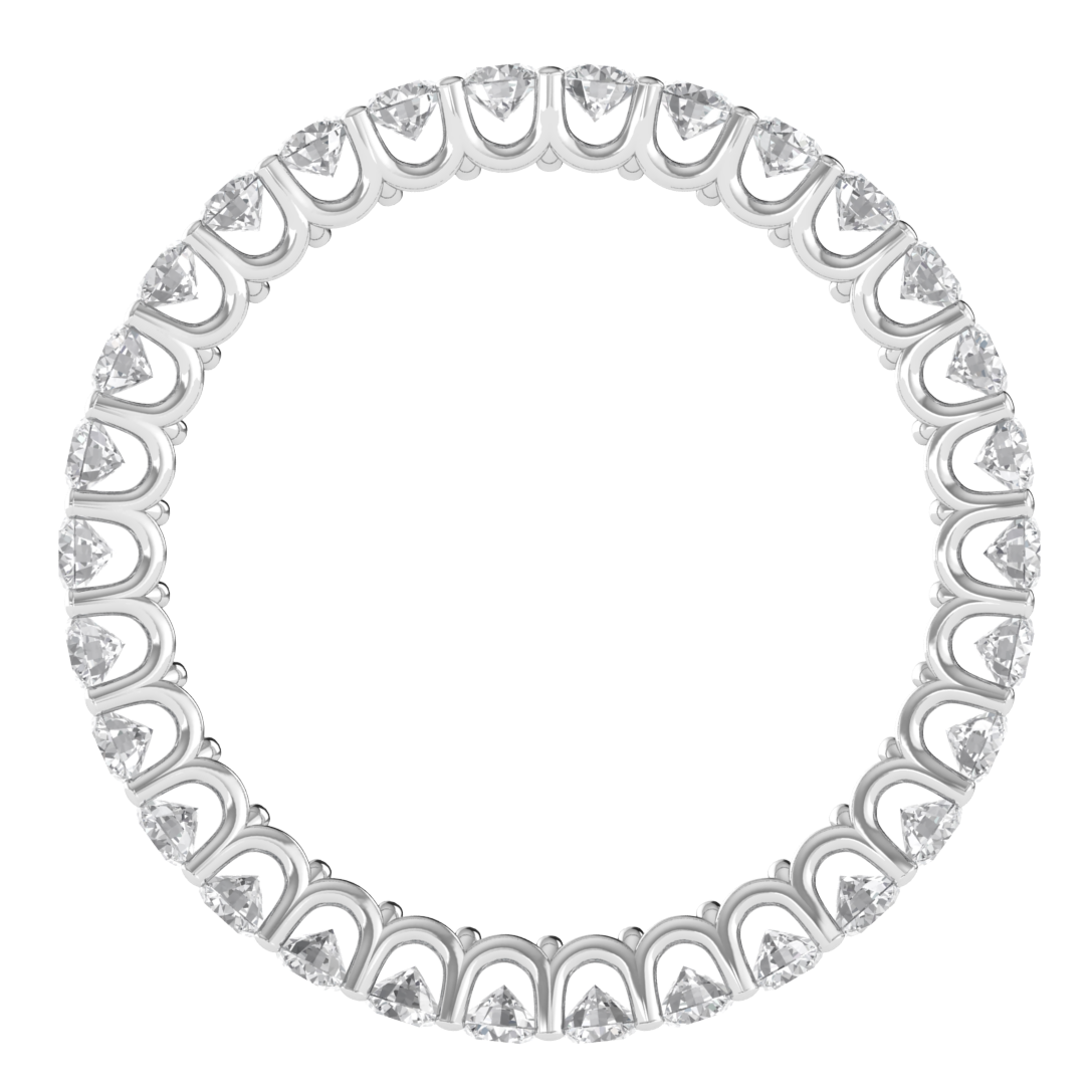 Lab Grown Diamond Full Eternity 14K White Gold Wedding Band