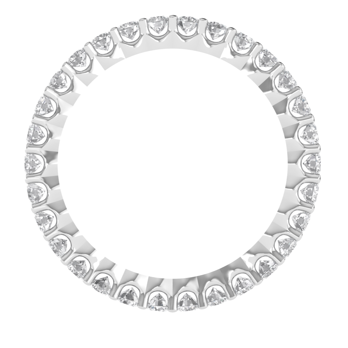 Full Eternity Round Moissanite Matching Stacking Band