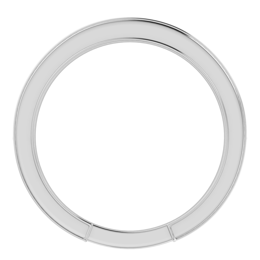 Half Eternity Channel Set Round Cut Moissanite Wedding Band