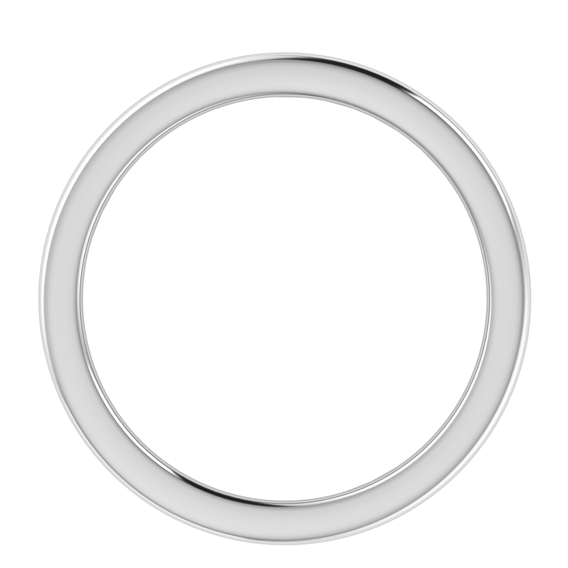 Lab Grown Diamond Two Stone 14K White Gold Wedding Band