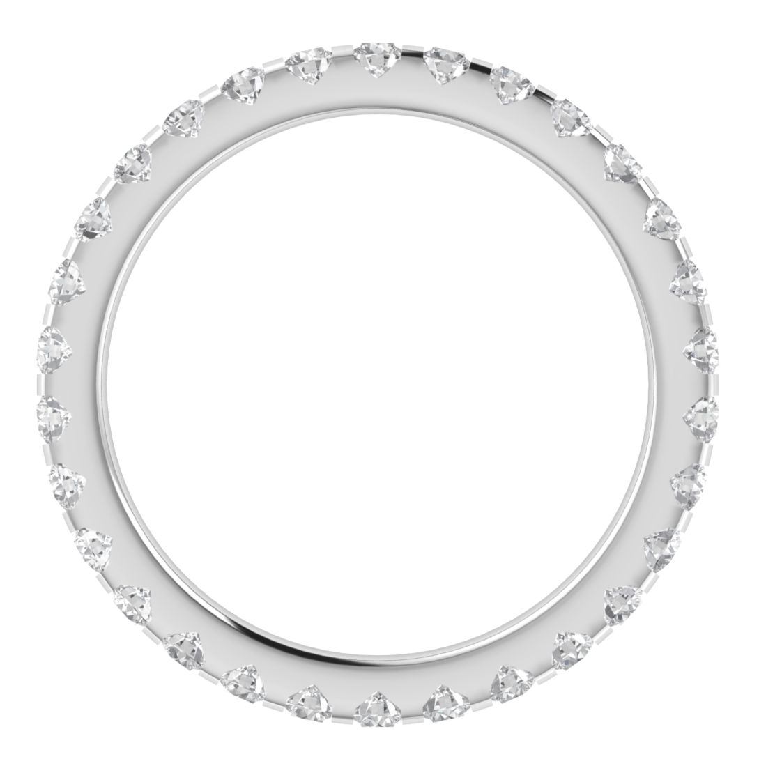 Lab Grown Diamond Full Eternity 14K White Gold Wedding Band