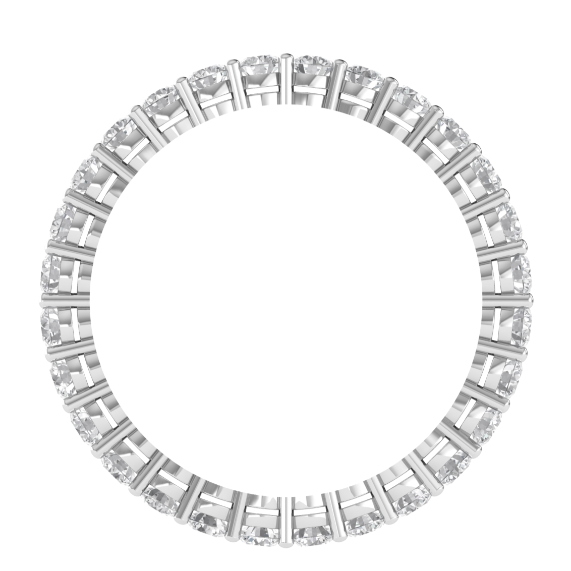 Lab Grown Diamond Full Eternity 14K White Gold Wedding Band