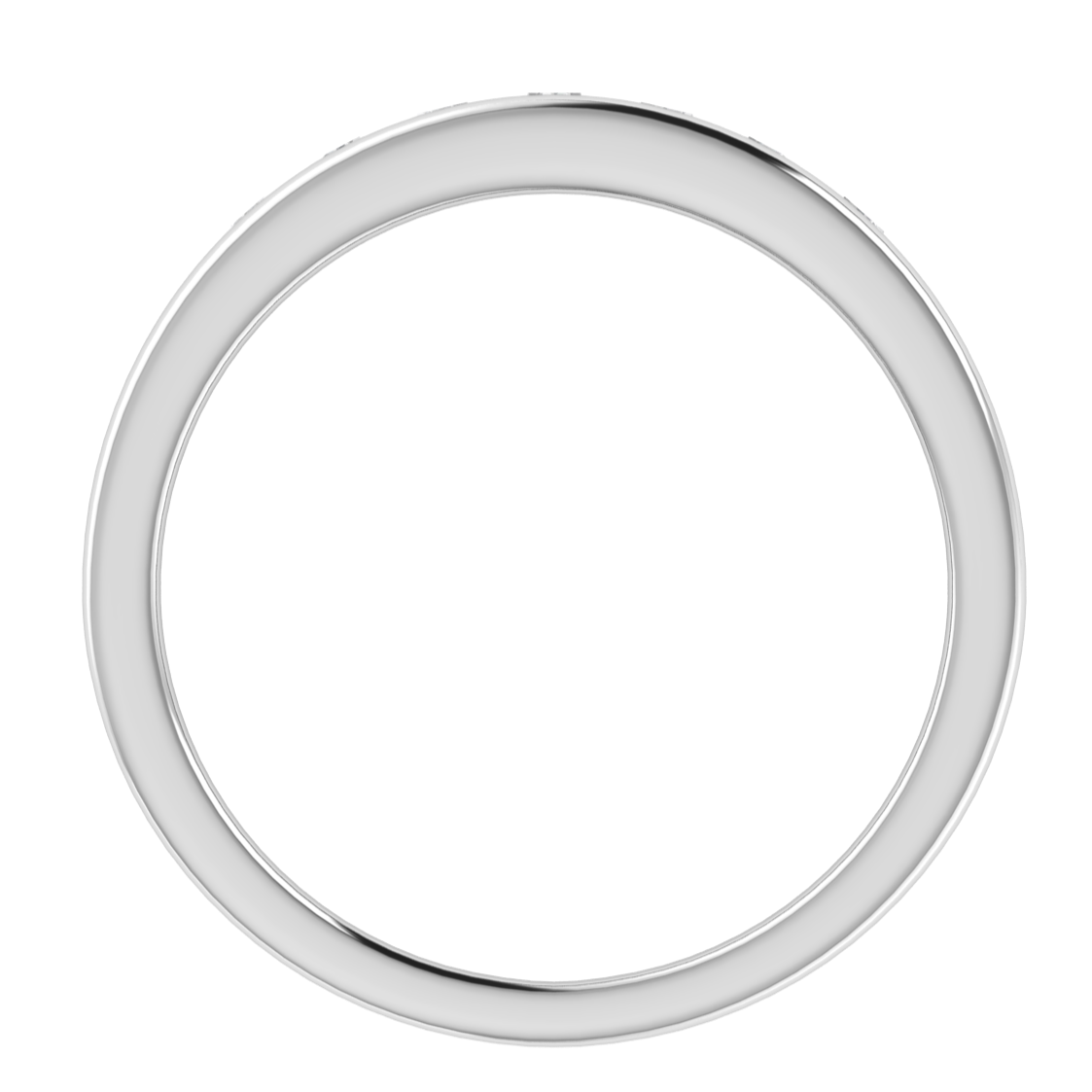 Seven Stone Channel Set Round Cut Moissanite Wedding Band