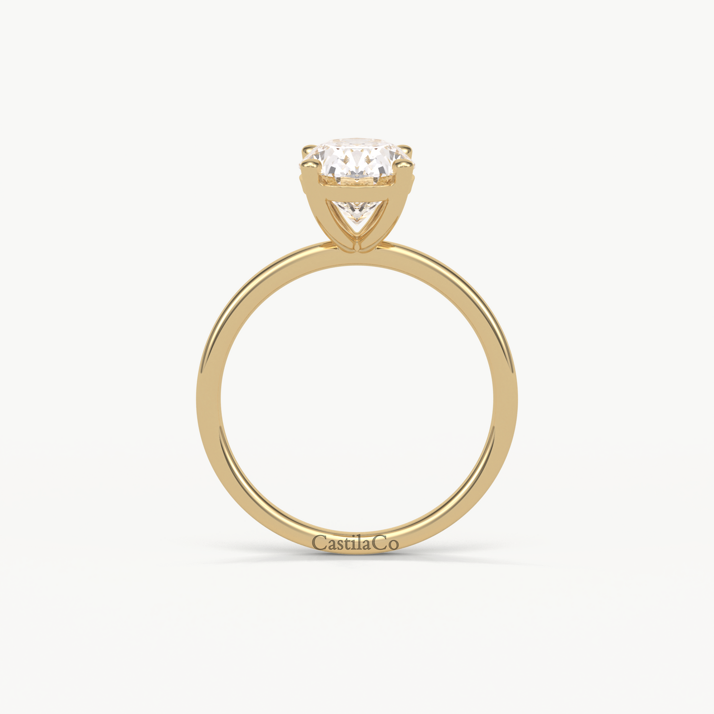 Oval Solitaire Lab Grown Engagement Rings