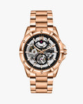Pulse Skeleton Rose Gold Steel