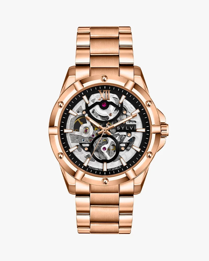 Pulse Skeleton Rose Gold Steel