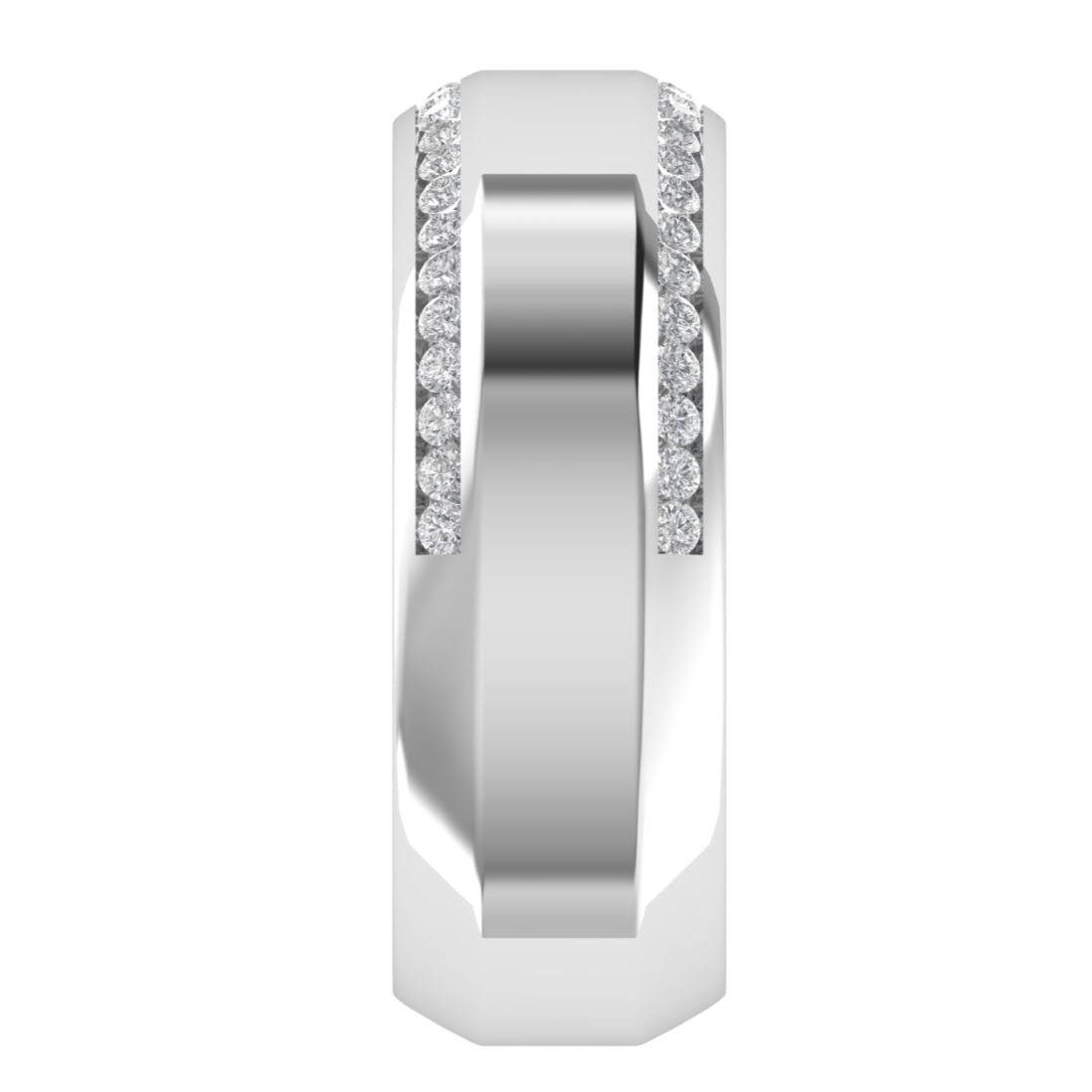 Lab Grown Diamond Half Eternity 14K White Gold Wedding Band