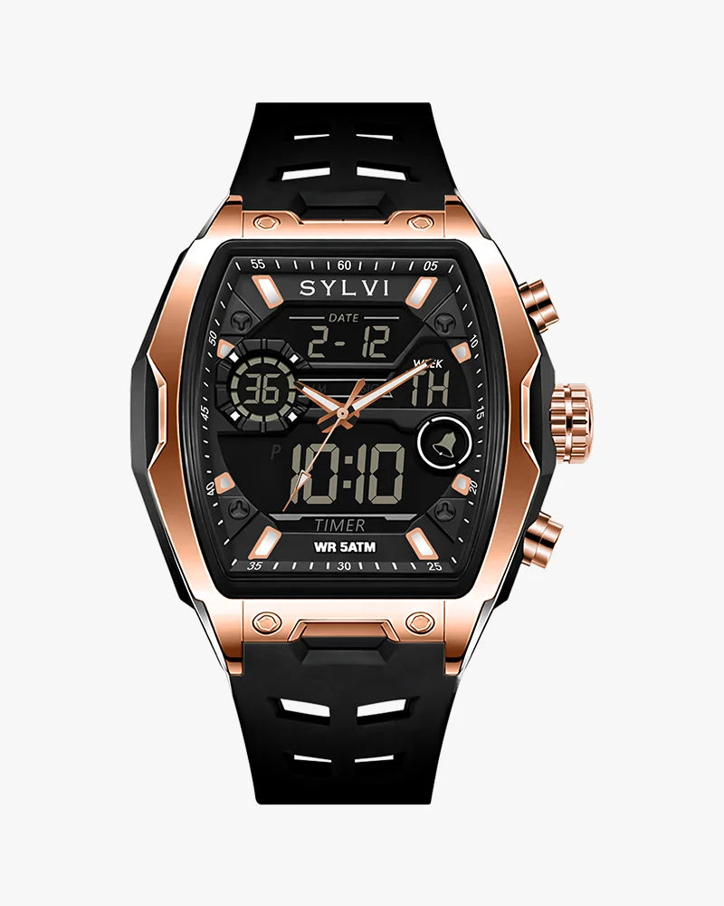 Vanguard Black Rosegold Silicone