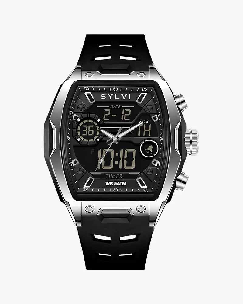 Vanguard Black Silver Silicone