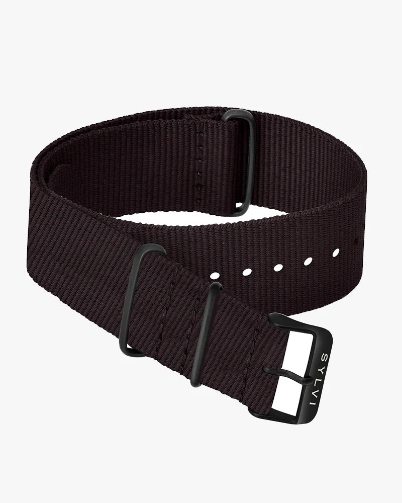 24mm Coffee Nylon Strap