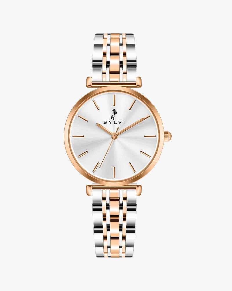 Serene Silver Rosegold Steel
