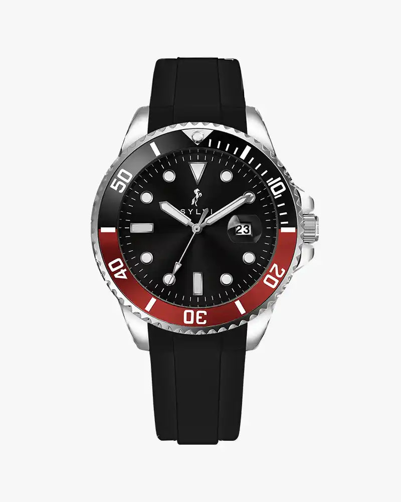 Certified Imperfect Ocean-Y Black Red Silver