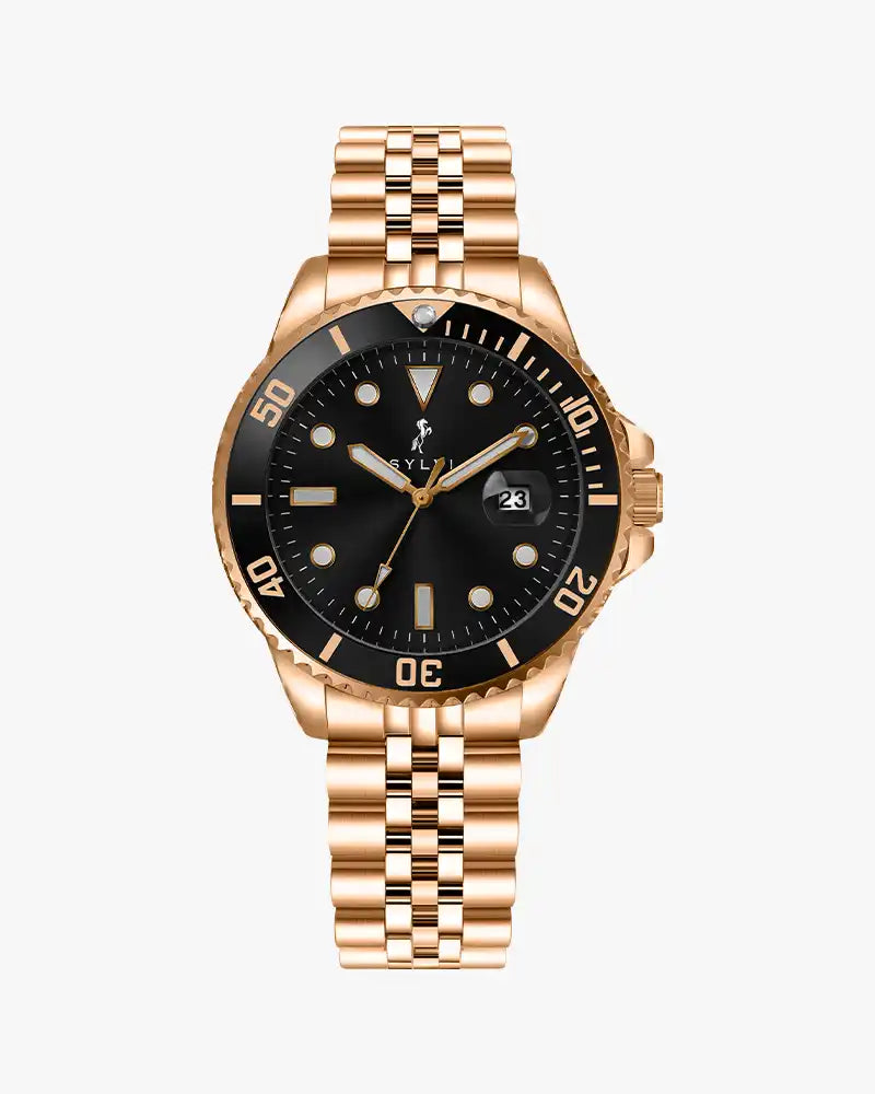 Certified Imperfect Ocean-X Black Rosegold Steel