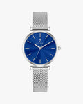 Serene Lavish Blue Silver Mesh