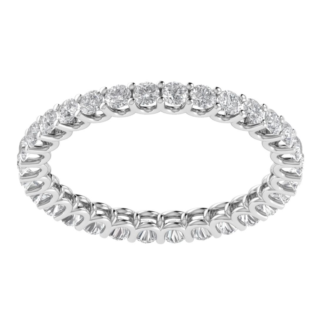 Lab Grown Diamond Full Eternity 14K White Gold Wedding Band