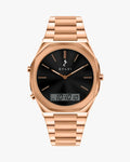 TimeShift Black Rose Gold Steel
