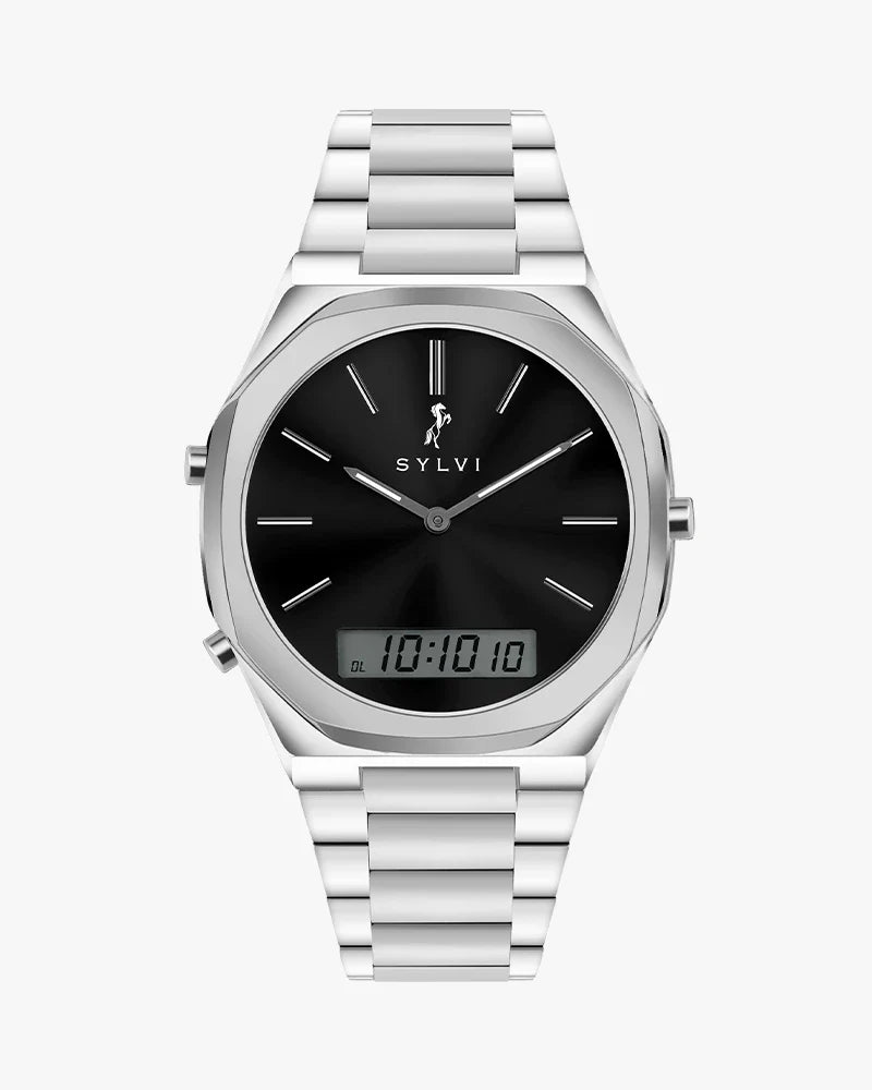 TimeShift Black Silver Steel