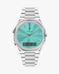 TimeShift Electric Blue Silver Steel