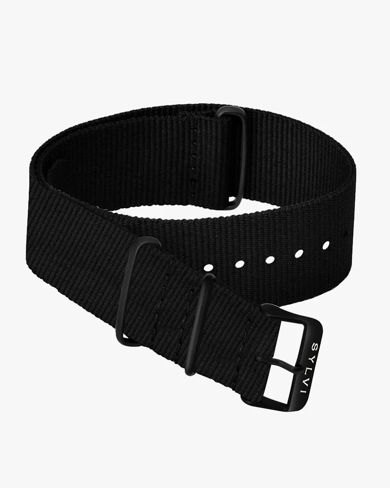 24mm Black Nylon Strap