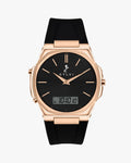 Blade Dual Time Black Rosegold Silicone