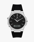 Blade Dual Time Black Silver Silicone