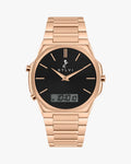 Blade Dual Time Black Rosegold Silver Steel