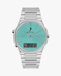 Blade Dual Time Electric Blue Silver Steel