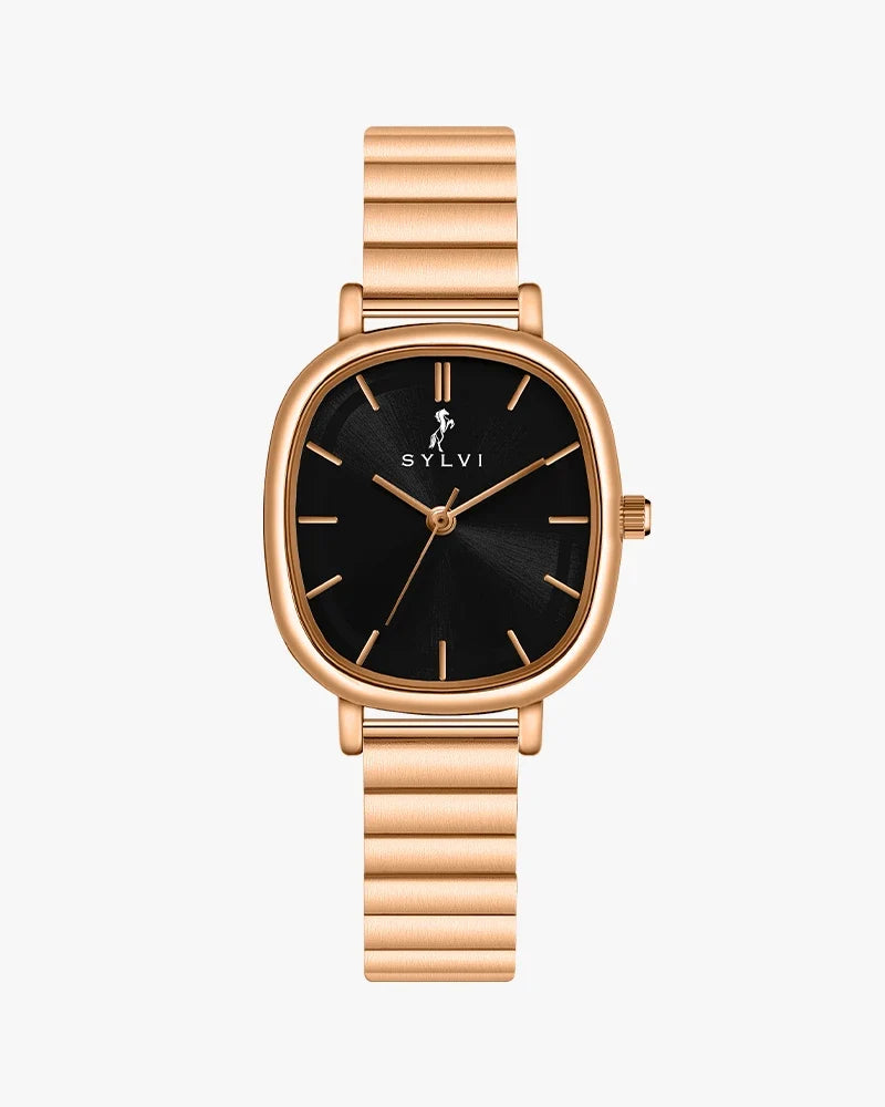 Ellore Black Rosegold Link