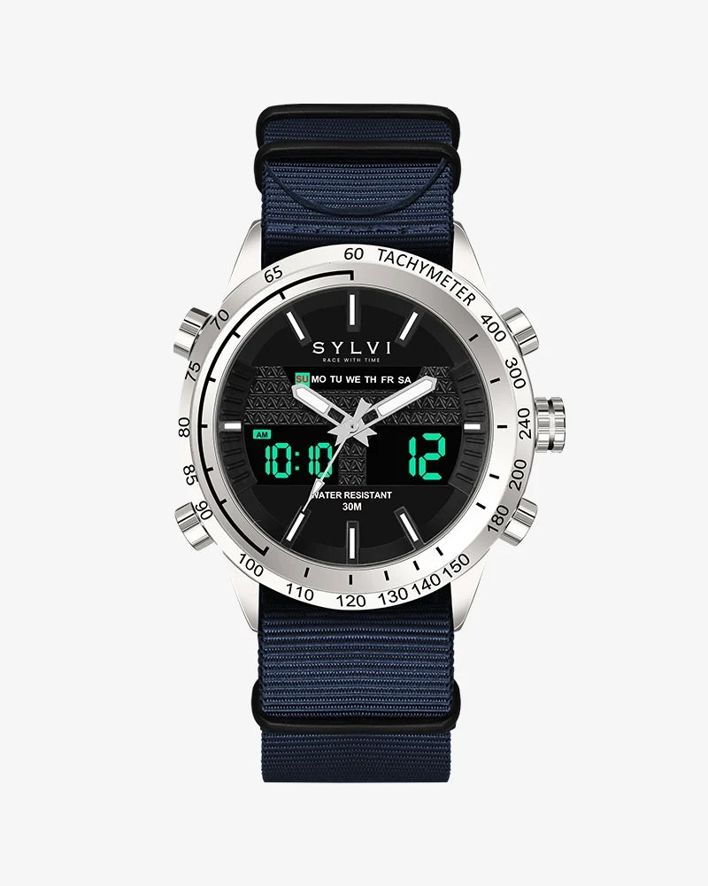 Certified Imperfect Hawk Silver Navy Blue Nylon