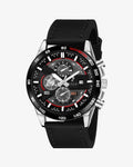 Certified Imperfect Timegrapher Black Red Leather