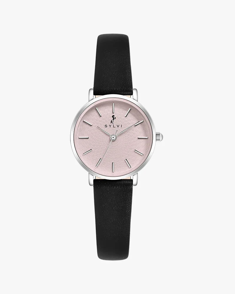 Riva Blush Pink Black Leather