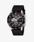 Timegrapher Black Red Leather