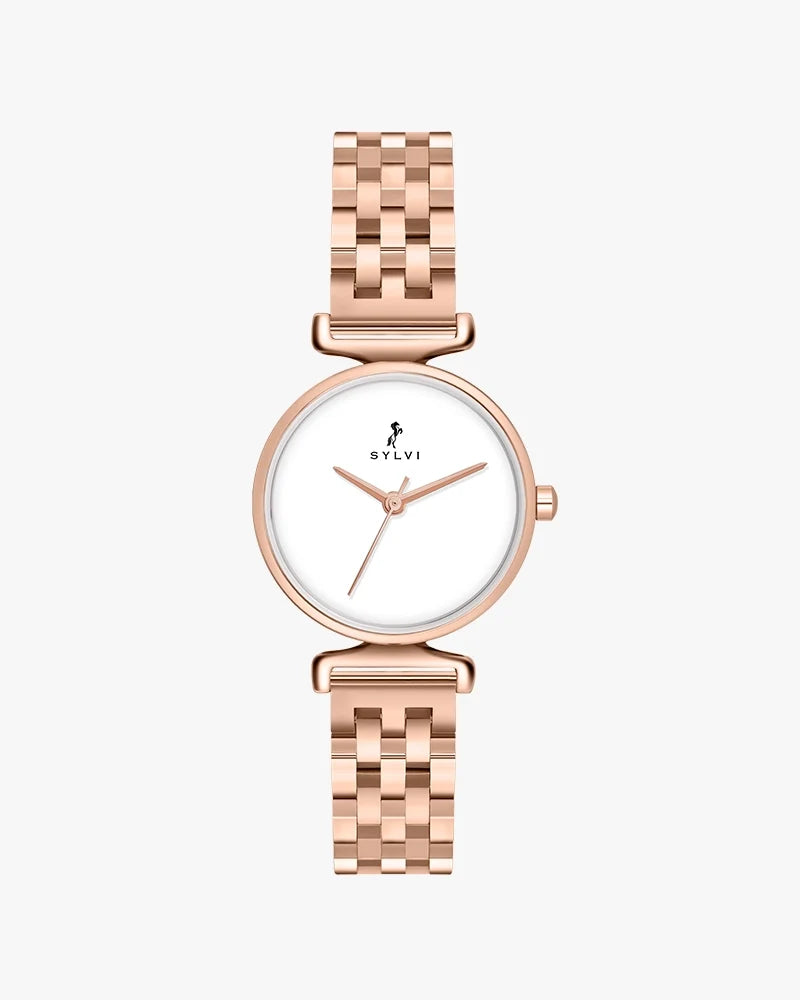 Velvetine White Rosegold Steel